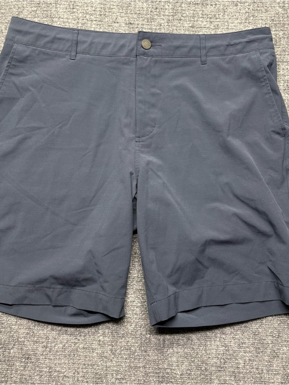 Faherty All Day Shorts Mens 36 9" Blue Flat Front Stretch Performance